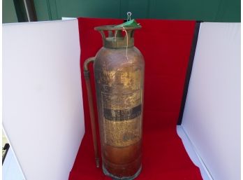 Old Fire Extinguisher Brass And Copper