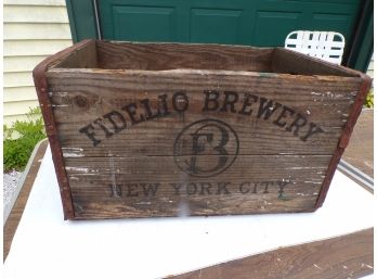Fidelio Brewery Crate N.Y. Antique