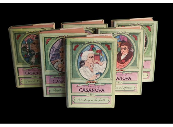 Very Nice 6 Book Collection Of The Memoir Of Casanova