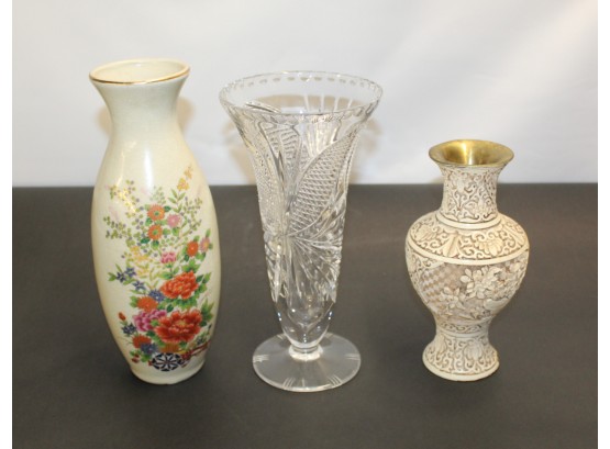 Lot Of Three Beautiful Vases