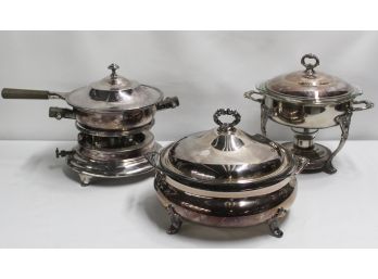 Trio Of Gorgeous Silverplate Serving Tureens