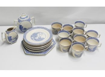 Beautiful Blue And White Cambri Emery Set From England