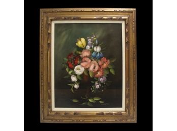 Signed Vintage Floral Painting By A.Paoli