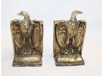 Set Of Beautiful Gilded Eagle Bookends