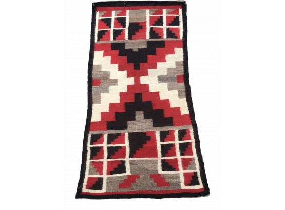 Vintage Navajo ? Indian Blanket / Rug / Carpet, Measures 29' X 55'