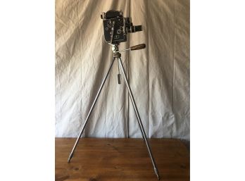 Vintage Paillard Bolex H16- F25 16mm Movie Camera On Stand