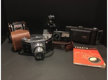 Vintage Camera And Accessories Lot, Exakta, Kodak, Etc.