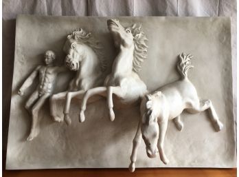 Vintage Fiberglass Sculpture Of The Horses Of Anahita, By William Morris Hunt