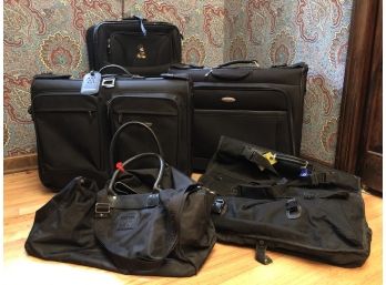5pc Luggage Lot A - Rolling Bags And Valet - Dakota, Victorinox Disney, Samsonite, Calvin Klein, Trex