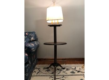Wooden Floor Lamp With Table - 55'H