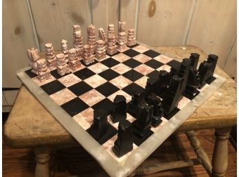 Marble Chess Set - Exquisite Detail - All Pieces Included Board And Playing Pieces