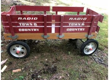 Radio Flyer Town And Country Wagon With Removable Side Rails - Vintage