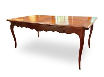 Cantilevered Dark Cherry French Country Dining Table - Made In France By Meuble Tricoire
