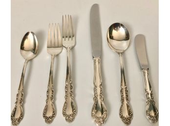 Rogers Sterling Silver Old Charleston 72pc Flatware Set - 6pc Place Settings For 12 - HIGH VALUE