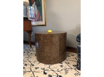 Round Drum End Table - Laminate On Wood Frame 30'H X 24'D