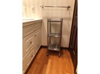 Stainless Cart With Wheels And Shelves -