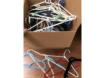 Hangers! LOT 1 - Huge Box Of Plastic, Felt & Other Assorted