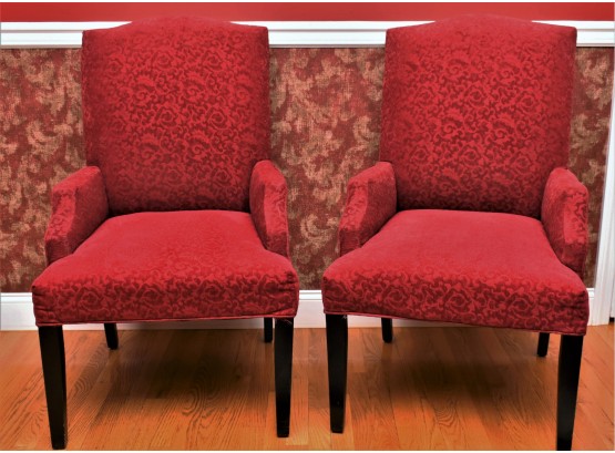 Pair Of Embossed Arm Chairs