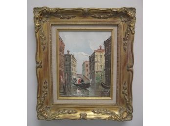 Antonio DeVity (1901-1993) Impressionist Venice Canal Scene Oil  Painting