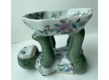Chinese Ceramic Monkey Holding Bowl