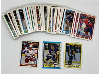 68 Topps Hockey Cards: All Stars Brian Leetch, Brett Hull, Mario Lemieux & More