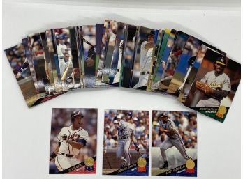 46 The Leaf Set 1993  Baseball Cards: David Justice, Howard Johnson, Sandy Alomar & More
