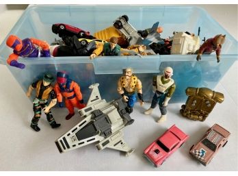 Box Of Vintage Figurines & Toy Cars