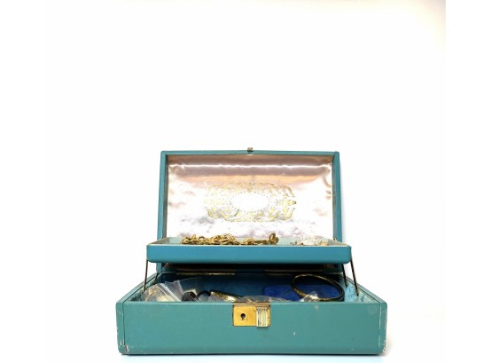 Vintage Jewelry Box With Included Mixed Contents