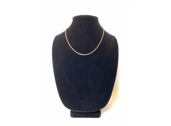 14k Rope Chain With Safety Barrel Clasp