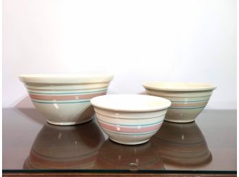 Trio Of Ceramic Nesting Bowls *