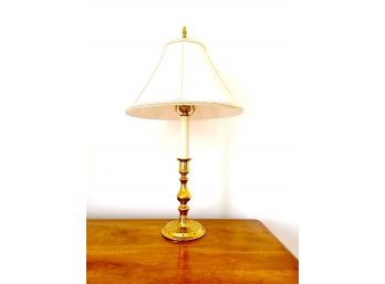 Brass Candle Stick Bottom Lamp - Williamsberg Virginia Metal Crafters