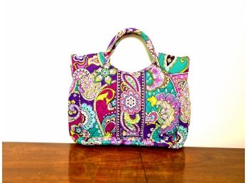 Authentic Vera Bradley Heather Two Way Tote Multi-color Paisley Handbag- Retired Pattern