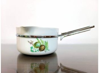 Haviland Rene Frugier Aluminite Sauce Pan -French Porcelain- Tomato And Olive Motif