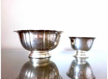 Pair Of Silver Toned Bowls