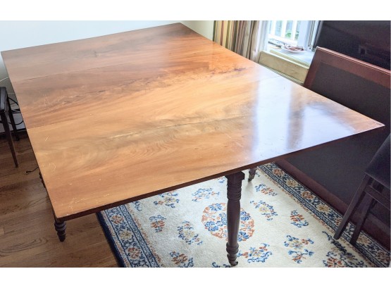 Large Wooden George Washington Table With Two Flaps. Extends To 6 Feet