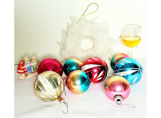 Various Colorful Globe Christmas Ornaments