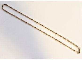 Beautiful Solid 10K Gold Antique 23 Rope Chain 8.35 DWT