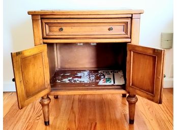 Wooden Bedside Table With Drawer