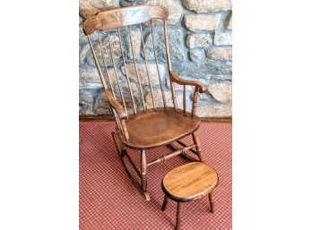 Authentic Antique Hitchcock Wooden Rocking Chair