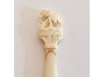 Tiny Rare Pre-Ban Antique Elephant Ivory Bookmark ~ Has A Broken Tip