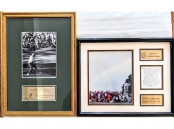 Pair Of Golf Themed Photos And Descriptions Depicting Jack Nicklaus ~12x15'