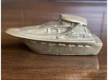 Brass Boat Figurine Paperweight