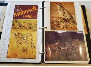 1985 Travel Journal/diary- CT Woman On African Safari. Daily Journal Entries, Animal Photographs & Postcards