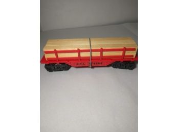 Vintage Model Train Lumber Car By Louis Marx & Co. With Box