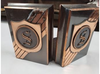 Classic  Monogrammed 'S' Bookends