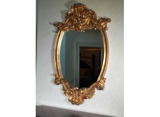 Spectacular Large Carved Gold Gilt Mirror - VERY Large And VERY Pretty - Perfect Size For Anywhere