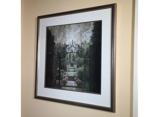 Pair Of Beautiful Framed Photos With Garden Scenes - Bought From NEIMAN MARCUS - $149 Each Decorator Pieces