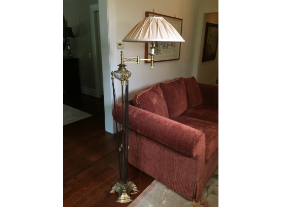 Stunning Brass & Cut Crystal Floor Lamp By DECORATIVE CRAFTS - Paid $2,750 - INCREDIBLE LAMP !