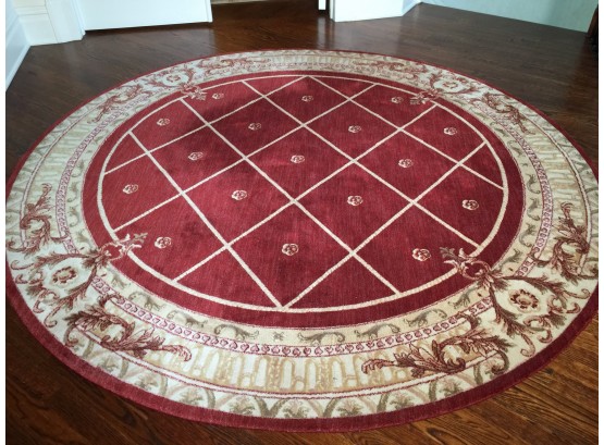 Lovely Round PURE WOOL Rug By ASHTON HOUSE By NOURISON - Excellent Condition - Made In New Zealand