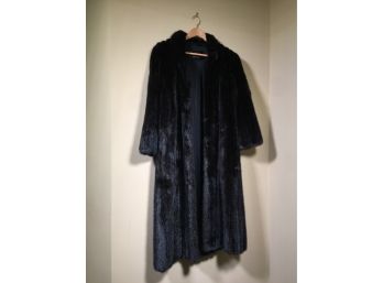 Stunning Long Black Mink Coat - HUDSON FUR SALON - Paid $7,000 - EXCELLENT CONDITION - Size Small / Petite